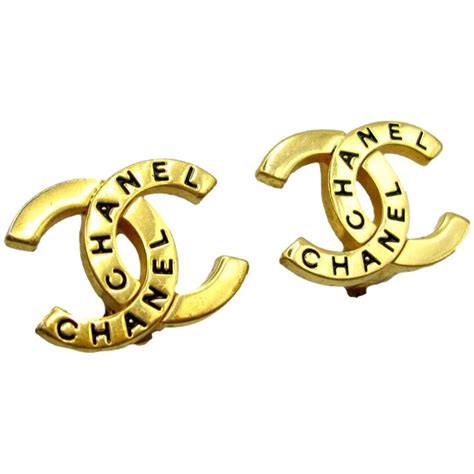 chanel written earrings|More.